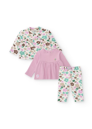 Παιδική τριπλέτα Tuc Tuc με ζακέτα μπλούζα και κολάν 