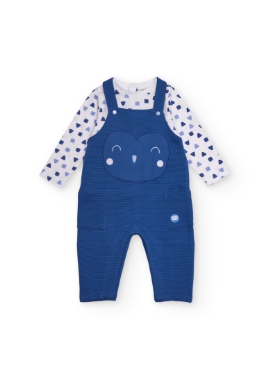 Βρεφική ολόσωμη Tuc Tuc σαλοπέτα 2 τεμαχίων σε μπλε χρώμα