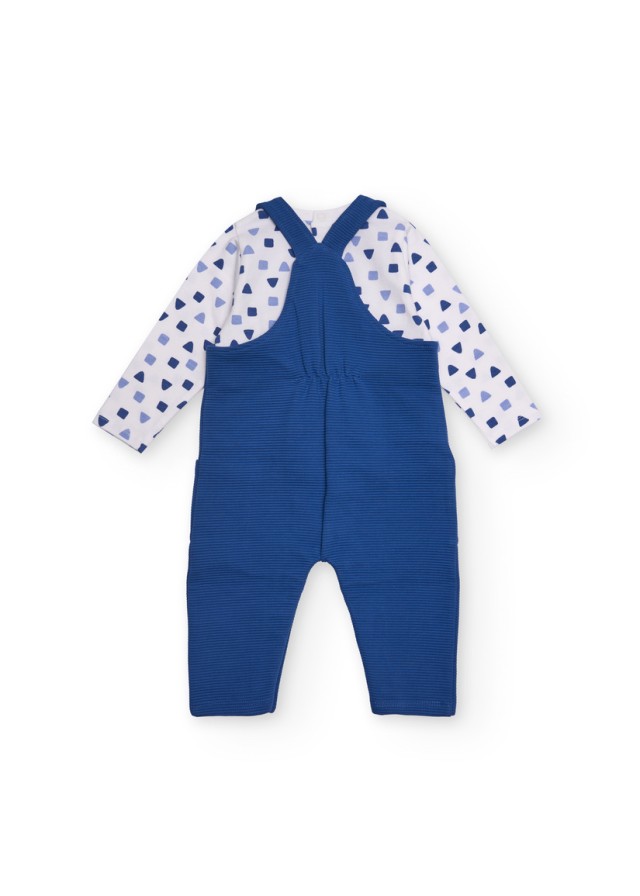 Βρεφική ολόσωμη Tuc Tuc σαλοπέτα 2 τεμαχίων σε μπλε χρώμα