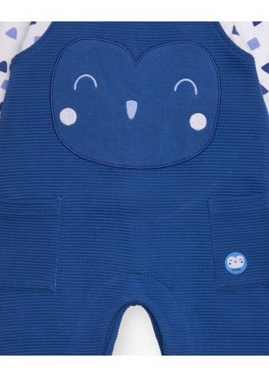 Βρεφική ολόσωμη Tuc Tuc σαλοπέτα 2 τεμαχίων σε μπλε χρώμα