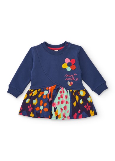 Παιδικό φόρεμα Tuc Tuc με λουλούδια σε μπλε χρώμα
