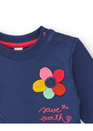 Παιδικό φόρεμα Tuc Tuc με λουλούδια σε μπλε χρώμα