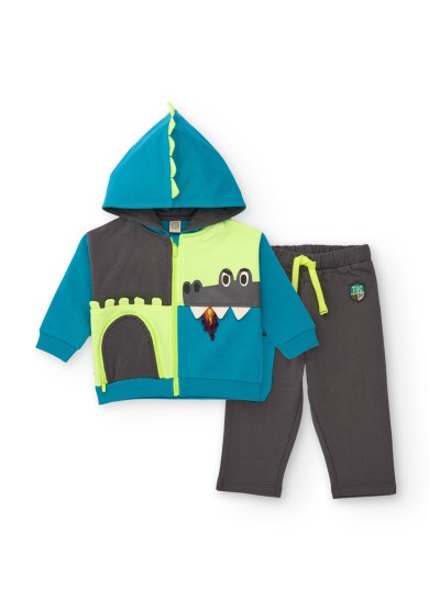 Παιδικό Tuc Tuc σετ φόρμας 2 τεμαχίων για αγόρι με σχέδιο κάστρο σε μπλε χρώμα Παιδικό Tuc Tuc σετ φόρμας 2 τεμαχίων για αγόρι με σχέδιο κάστρο σε μπλε χρώμα