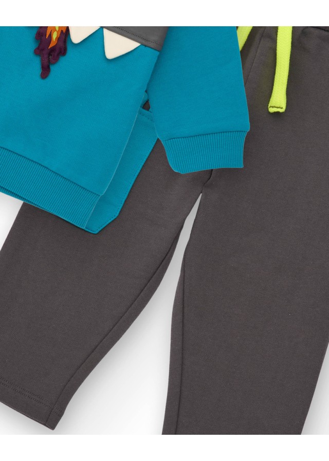 Παιδικό Tuc Tuc σετ φόρμας 2 τεμαχίων για αγόρι με σχέδιο κάστρο σε μπλε χρώμα Παιδικό Tuc Tuc σετ φόρμας 2 τεμαχίων για αγόρι με σχέδιο κάστρο σε μπλε χρώμα