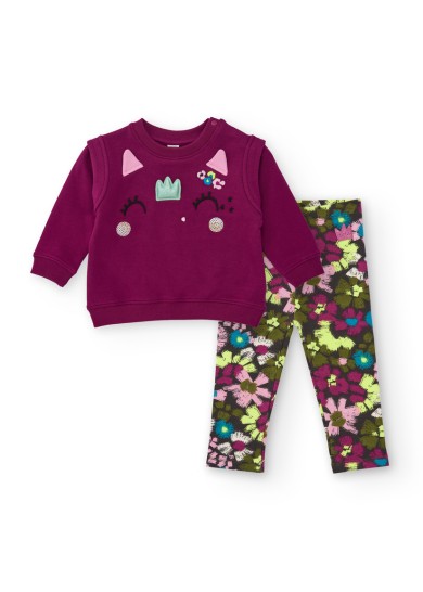 Παιδικό σετ για κορίτσι Tuc Tuc με κολάν σε ματζέντα χρώμα