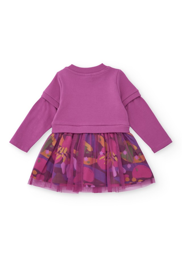 Παιδικό φόρεμα Tuc Tuc με τούλι σε μωβ χρώμα