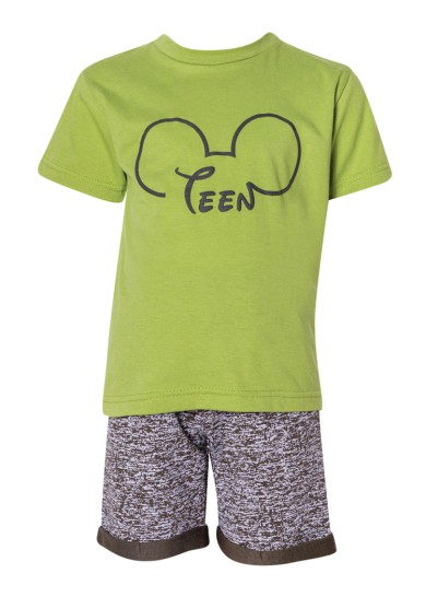 Παιδικό καλοκαιρινό σετ για αγόρι σε πράσινο χρώμα