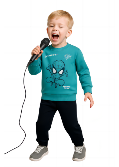 Παιδικό σετ φόρμας Spiderman για αγόρι σε μπλε χρώμα