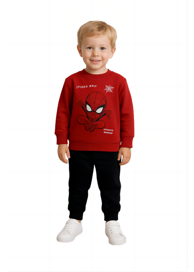 Παιδικό σετ φόρμας για αγόρι Spiderman σε κόκκινο χρώμα