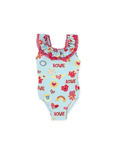 Agatha Ruiz De La Prada παιδικό ολόσωμο μαγιό για κορίτσι σε γαλάζιο χρώμα Agatha Ruiz De La Prada παιδικό ολόσωμο μαγιό για κορίτσι σε γαλάζιο χρώμα
