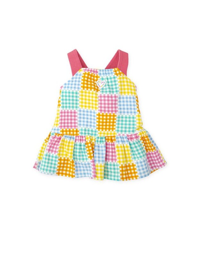 Agatha Ruiz De La Prada παιδικό πολύχρωμο καρό φόρεμα