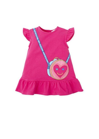 Agatha Ruiz De La Prada παιδικό φόρεμα σε φουξ χρώμα  Agatha Ruiz De La Prada παιδικό φόρεμα σε φουξ χρώμα