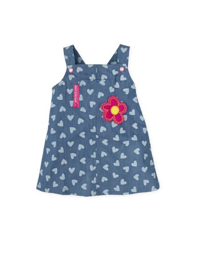 Agatha Ruiz De La Prada παιδική τζιν σαλοπέτα σε μπλε χρώμα