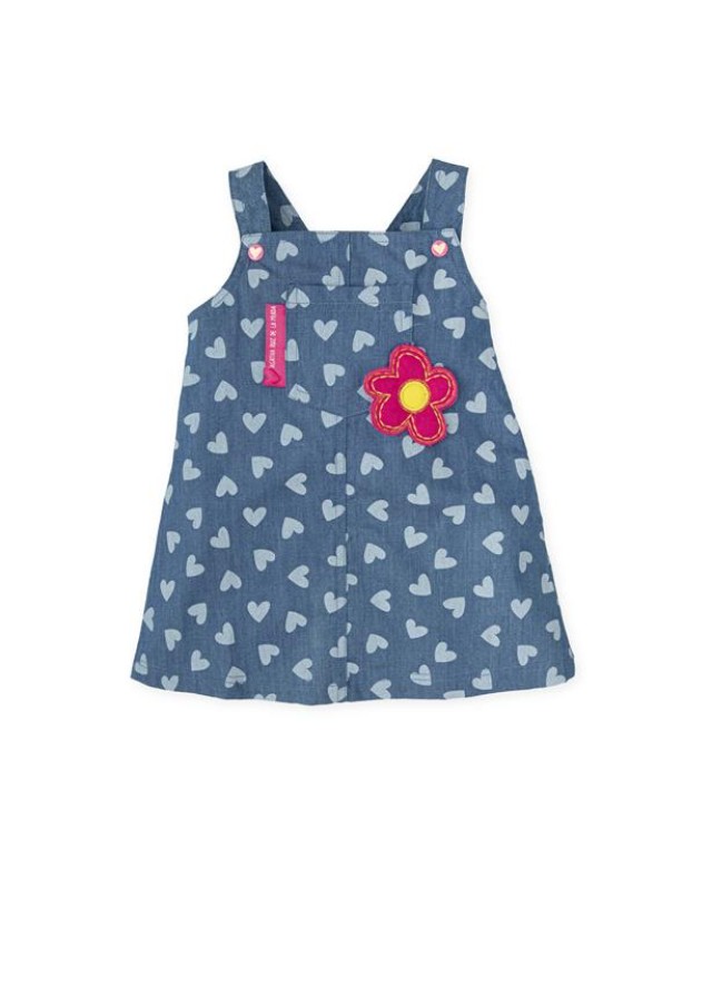Agatha Ruiz De La Prada παιδική τζιν σαλοπέτα σε μπλε χρώμα