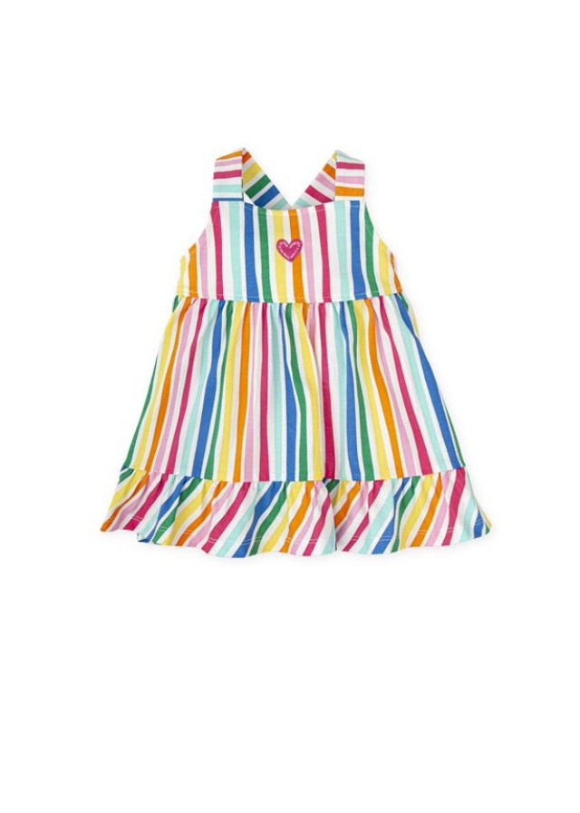 Agatha Ruiz De La Prada παιδικό πολύχρωμο ριγέ φόρεμα 