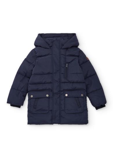Παιδικό Nath μπουφάν για αγόρι με fleece επένδυση σε μπλε χρώμα