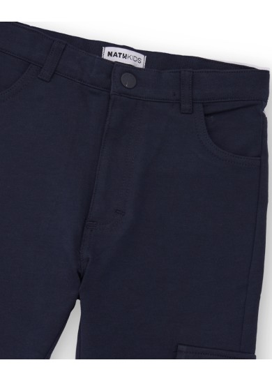 Nath παιδικό cargo φούτερ παντελόνι για αγόρι σε  σκούρο μπλε χρώμα