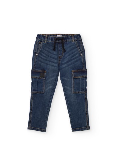 Nath παιδικό τζιν cargo παντελόνι για αγόρι σε μπλε χρώμα