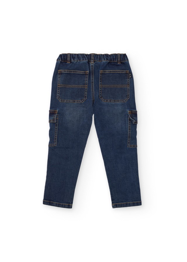 Nath παιδικό τζιν cargo παντελόνι για αγόρι σε μπλε χρώμα