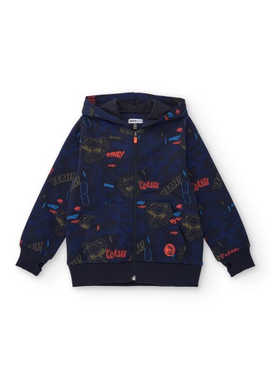 Παιδική ζακέτα για αγόρι Nath με δεινόσαυρους σε μπλε χρώμα