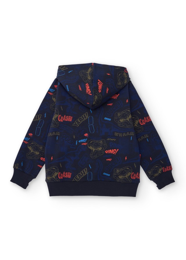 Παιδική ζακέτα για αγόρι Nath με δεινόσαυρους σε μπλε χρώμα