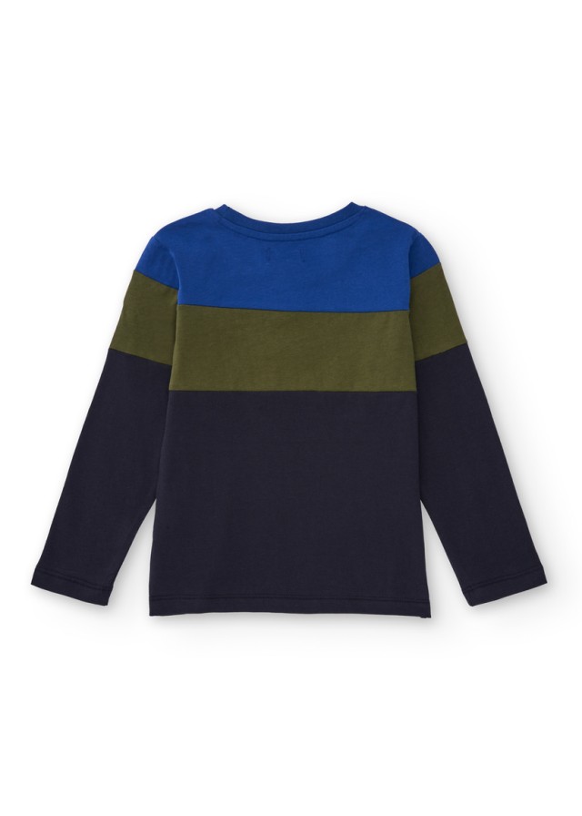 Παιδικό μακρυμάνικο μπλουζάκι για αγόρι Nath σε μπλε χρώμα