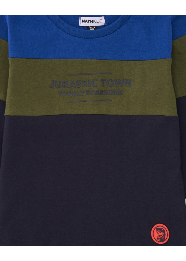 Παιδικό μακρυμάνικο μπλουζάκι για αγόρι Nath σε μπλε χρώμα