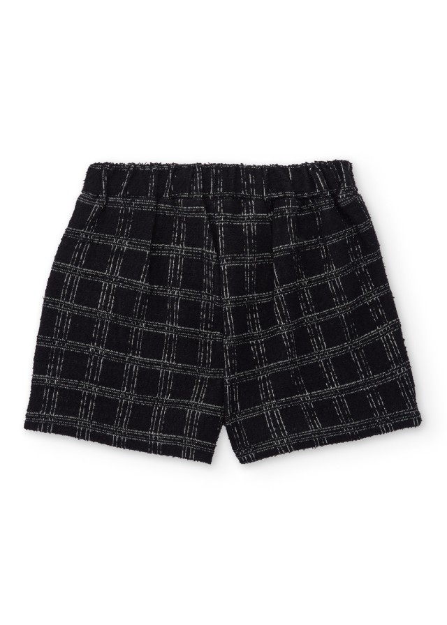 Παιδική φούστα-σορτς Nath με χρυσές λεπτομέρειες σε μαύρο χρώμα