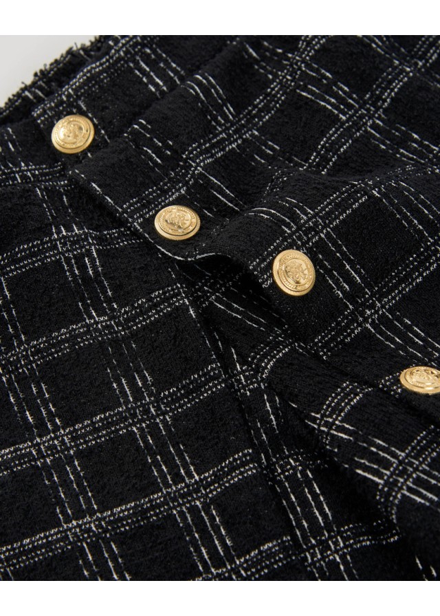 Παιδική φούστα-σορτς Nath με χρυσές λεπτομέρειες σε μαύρο χρώμα