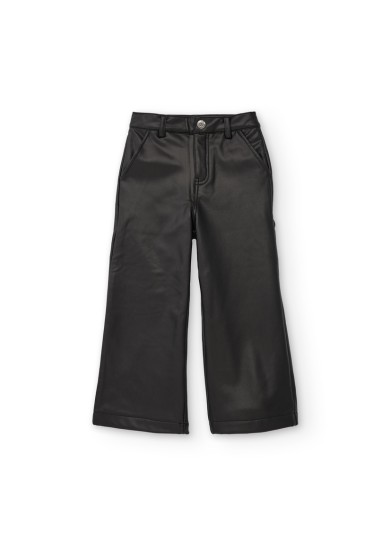 Nath παιδικό δερματίνη παντελόνα για κορίτσι σε μαύρο χρώμα