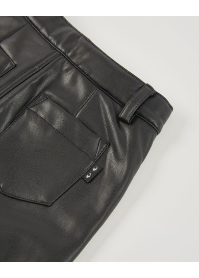 Nath παιδικό δερματίνη παντελόνα για κορίτσι σε μαύρο χρώμα