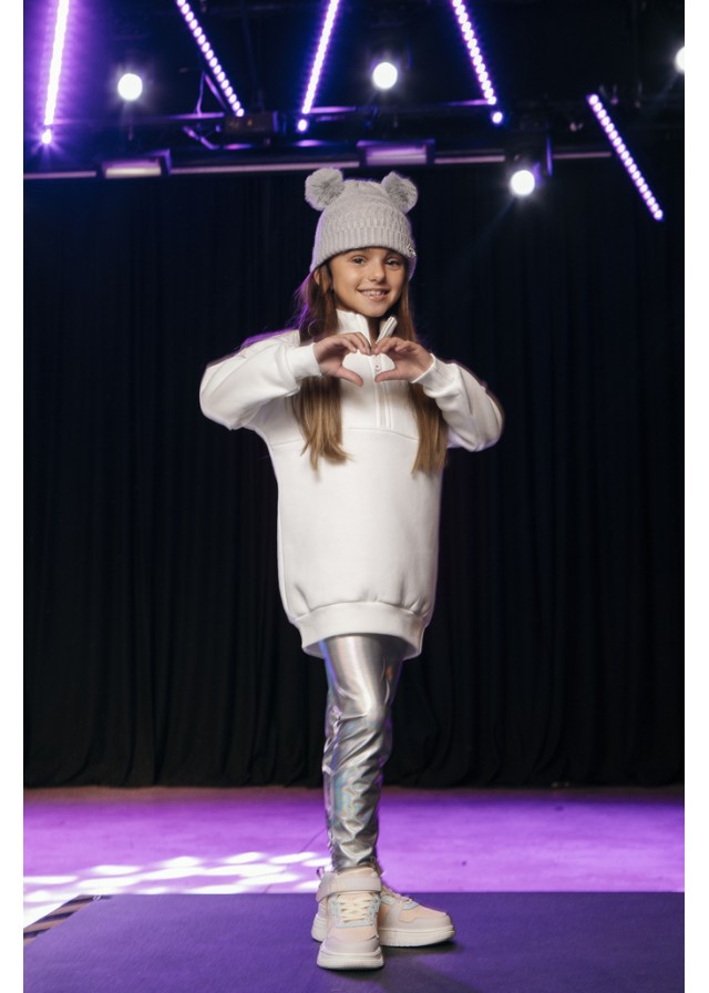 Serafino παιδικό σετ 2 τεμαχιών για κορίτσι σε λευκό χρώμα  Serafino παιδικό σετ 2 τεμαχιών για κορίτσι σε λευκό χρώμα