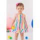 Agatha Ruiz De La Prada παιδικό πολύχρωμο ριγέ φόρεμα Agatha Ruiz De La Prada παιδικό πολύχρωμο ριγέ φόρεμα