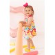 Agatha Ruiz De La Prada παιδικό πολύχρωμο φόρεμα με τιράντες Agatha Ruiz De La Prada παιδικό πολύχρωμο φόρεμα με τιράντες