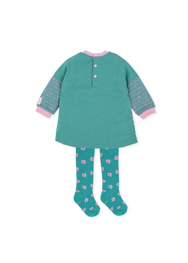 Agatha Ruiz De La Prada βρεφικό φόρεμα για κορίτσι σε πράσινο χρώμα