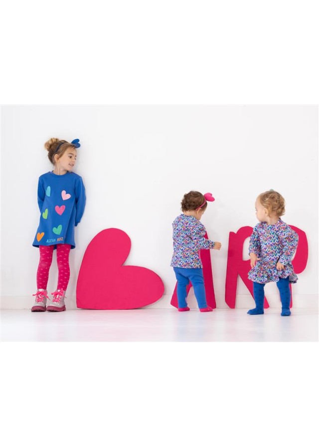 Agatha Ruiz De La Prada παιδικό σετ με κολάν 2 τεμαχίων για κορίτσι σε μπλε χρώμα Agatha Ruiz De La Prada παιδικό σετ με κολάν 2 τεμαχίων για κορίτσι σε μπλε χρώμα