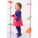 Agatha Ruiz De La Prada παιδικό φόρεμα σαλοπέτα 2 τμχ για κορίτσι μαζί με καλσόν σε φουξ χρώμα 