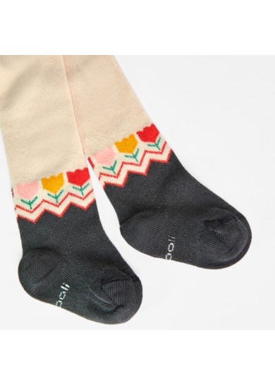 Boboli βρεφικό καλσόν για κορίτσι σε εκρού χρώμα 