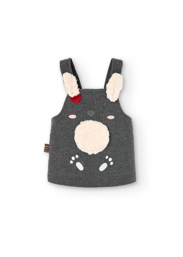 Boboli σετ βρεφικό για κορίτσι 2 τμχ σε γκρι χρώμα