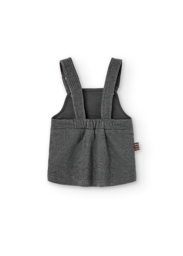 Boboli σετ βρεφικό για κορίτσι 2 τμχ σε γκρι χρώμα