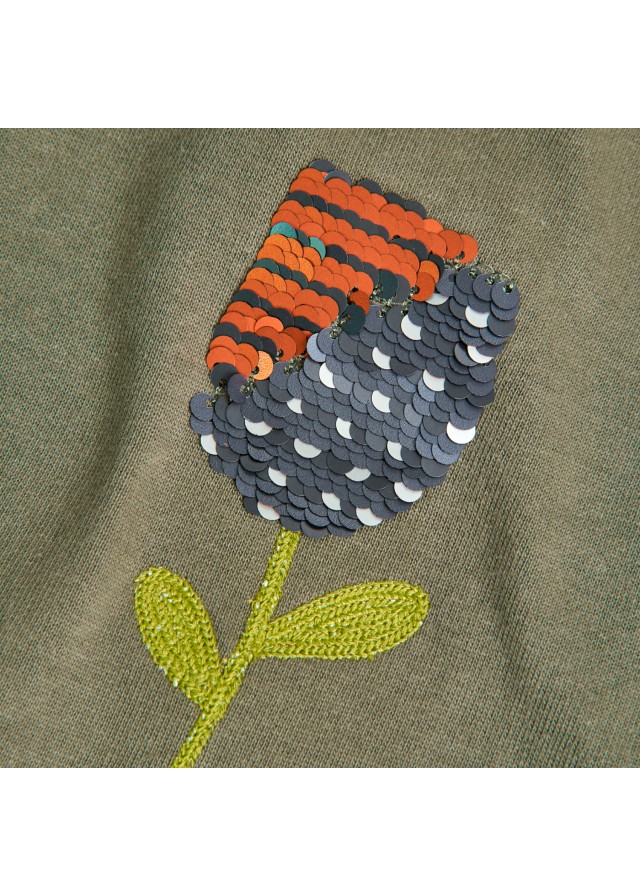 Boboli φούτερ για κορίτσι σε χακί χρώμα