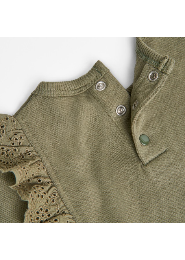 Boboli φούτερ για κορίτσι σε χακί χρώμα