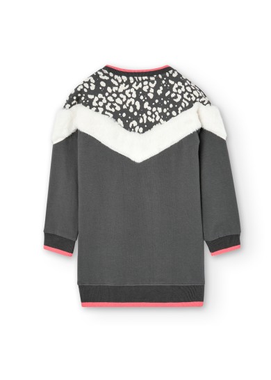 Boboli φουτέρ φόρεμα για κορίτσι σε γκρι ανθρακί χρώμα Boboli φουτέρ φόρεμα για κορίτσι σε γκρι ανθρακί χρώμα