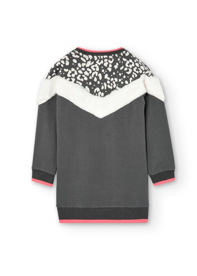 Boboli φουτέρ φόρεμα για κορίτσι σε γκρι ανθρακί χρώμα Boboli φουτέρ φόρεμα για κορίτσι σε γκρι ανθρακί χρώμα