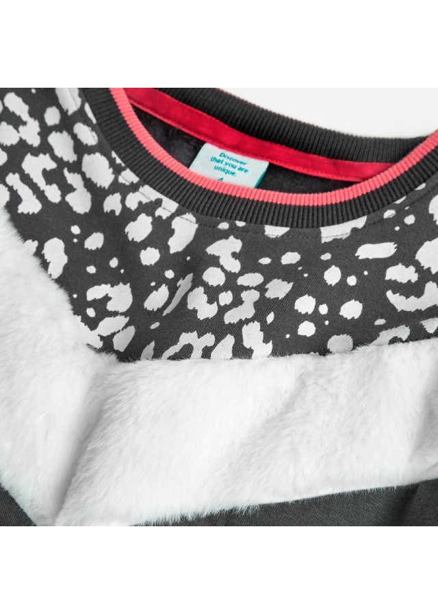 Boboli φουτέρ φόρεμα για κορίτσι σε γκρι ανθρακί χρώμα Boboli φουτέρ φόρεμα για κορίτσι σε γκρι ανθρακί χρώμα