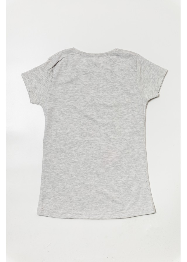 Παιδική κοντομάνικη μπλούζα love σε γκρί χρώμα