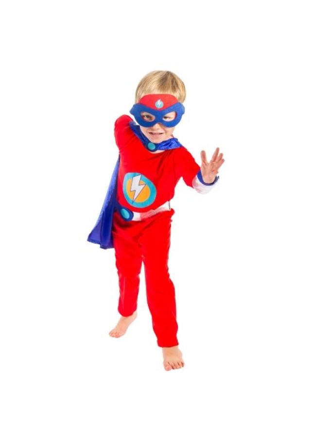 Παιδική αποκριάτικη στολή superhero σε κόκκινο χρώμα
