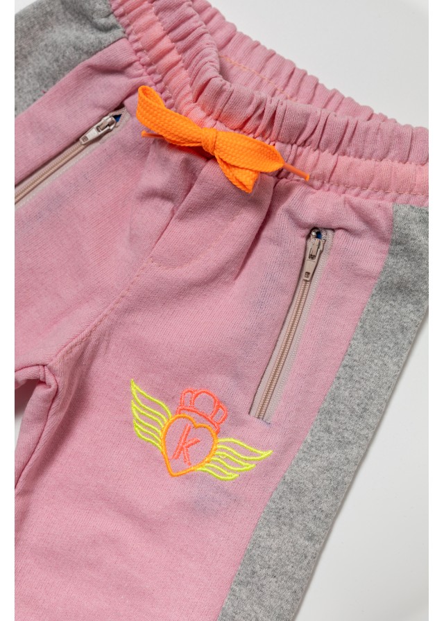Παιδικό φούτερ παντελόνι σε ρόζ χρώμα