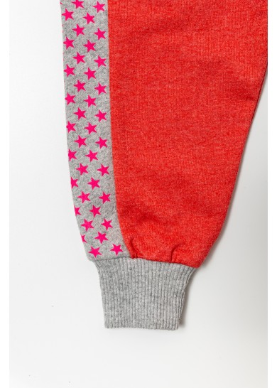 Παιδικό φούτερ παντελόνι σε κοραλί χρώμα