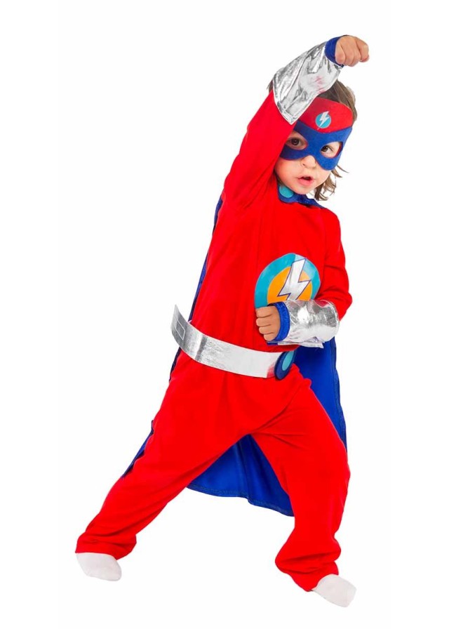 Παιδική αποκριάτικη στολή superhero σε κόκκινο χρώμα